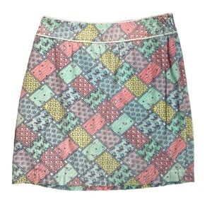 Vineyard Vines Multicolor Patchwork Mini Skirt